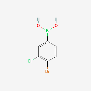 (4-BROMO-3-CHLOROPHENYL)BORONIC ACID structure, CAS 1217501-28-4