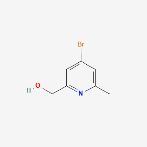 (4-BROMO-6-METHYLPYRIDIN-2-YL)METHANOL structure, CAS 448906-60-3
