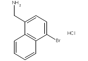 (4-BROMONAPHTHALEN-1-YL)METHANAMINE HYDROCHLORIDE structure, CAS 578029-09-1