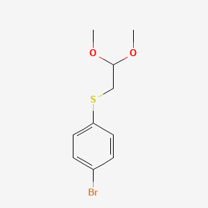 (4-BROMOPHENYL)(2,2-DIMETHOXYETHYL)SULFANE structure, CAS 118780-12-4