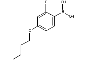 (4-BUTOXY-2-FLUOROPHENYL)BORONIC ACID structure, CAS 1107603-52-0