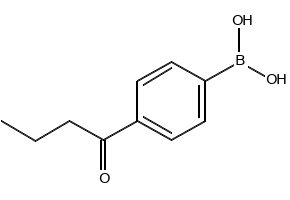 (4-BUTYRYLPHENYL)BORONIC ACID structure, CAS 186498-24-8
