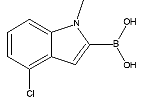 (4-CHLORO-1H-INDOL-2-YL)BORONIC ACID structure, CAS 1256355-59-5