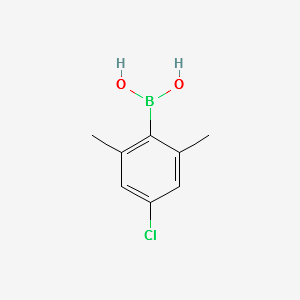 (4-CHLORO-2,6-DIMETHYLPHENYL)BORONIC ACID structure, CAS 1027045-31-3