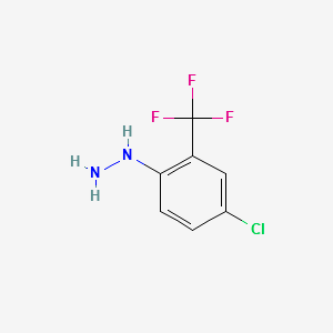 (4-CHLORO-2-(TRIFLUOROMETHYL)PHENYL)HYDRAZINE structure, CAS 1513-34-4