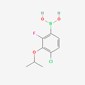 (4-CHLORO-2-FLUORO-3-ISOPROPOXYPHENYL)BORONIC ACID structure, CAS 1256346-21-0