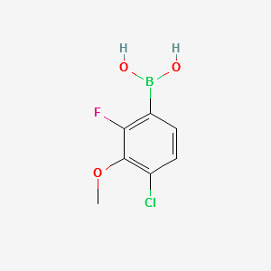 (4-CHLORO-2-FLUORO-3-METHOXYPHENYL)BORONIC ACID structure, CAS 944129-07-1