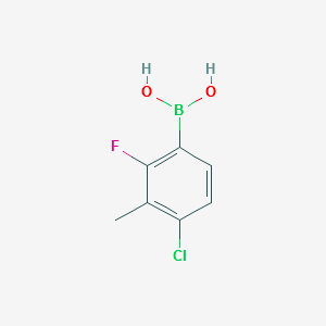 (4-CHLORO-2-FLUORO-3-METHYLPHENYL)BORONIC ACID structure, CAS 944128-92-1