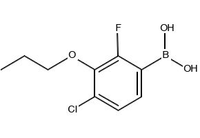 (4-CHLORO-2-FLUORO-3-PROPOXYPHENYL)BORONIC ACID structure, CAS 1256346-23-2