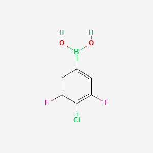(4-CHLORO-3,5-DIFLUOROPHENYL)BORONIC ACID structure, CAS 864759-63-7