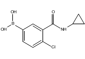 (4-CHLORO-3-(CYCLOPROPYLCARBAMOYL)PHENYL)BORONIC ACID structure, CAS 871332-73-9