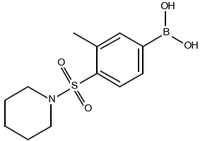 (4-CHLORO-3-(PIPERIDINE-1-CARBONYL)PHENYL)BORONIC ACID structure, CAS 871332-70-6