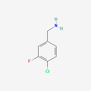(4-CHLORO-3-FLUOROPHENYL)METHANAMINE structure, CAS 72235-58-6