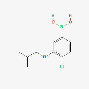 (4-CHLORO-3-ISOBUTOXYPHENYL)BORONIC ACID structure, CAS 1256346-37-8