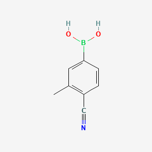 (4-CYANO-3-METHYLPHENYL)BORONIC ACID structure, CAS 856255-58-8