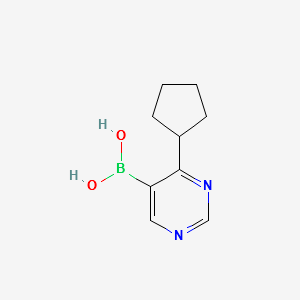 (4-CYCLOPENTYLPYRIMIDIN-5-YL)BORONIC ACID structure, CAS 1072945-80-2