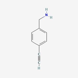 (4-ETHYNYLPHENYL)METHANAMINE structure, CAS 197844-23-8