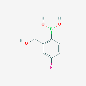 (4-FLUORO-2-(HYDROXYMETHYL)PHENYL)BORONIC ACID structure, CAS 1061223-45-7