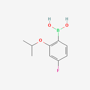 (4-FLUORO-2-ISOPROPOXYPHENYL)BORONIC ACID structure, CAS 480438-59-3