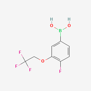 (4-FLUORO-3-(2,2,2-TRIFLUOROETHOXY)PHENYL)BORONIC ACID structure, CAS 957034-62-7