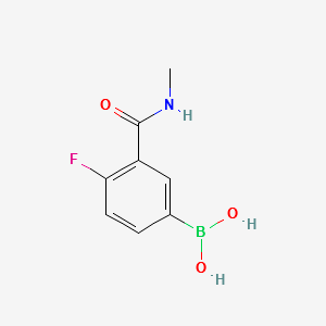 (4-FLUORO-3-(METHYLCARBAMOYL)PHENYL)BORONIC ACID structure, CAS 874219-19-9