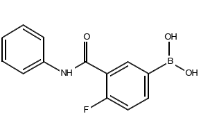 (4-FLUORO-3-(PHENYLCARBAMOYL)PHENYL)BORONIC ACID structure, CAS 874219-33-7