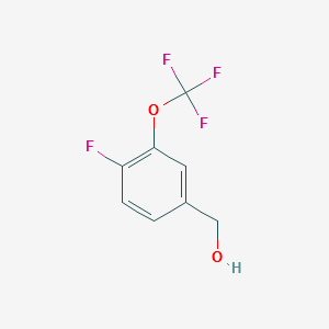 (4-FLUORO-3-(TRIFLUOROMETHOXY)PHENYL)METHANOL structure, CAS 86256-18-0