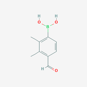 (4-FORMYL-2,3-DIMETHYLPHENYL)BORONIC ACID structure, CAS 643093-74-7