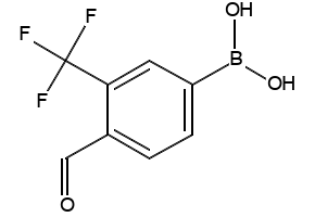 (4-FORMYL-3-(TRIFLUOROMETHYL)PHENYL)BORONIC ACID structure, CAS 1072944-24-1