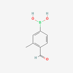 (4-FORMYL-3-METHYLPHENYL)BORONIC ACID structure, CAS 398151-59-2