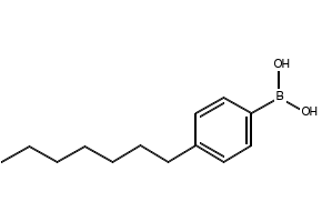(4-HEPTYLPHENYL)BORONIC ACID structure, CAS 256383-44-5