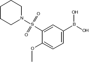 (4-METHOXY-3-(PIPERIDIN-1-YLSULFONYL)PHENYL)BORONIC ACID structure, CAS 874219-18-8