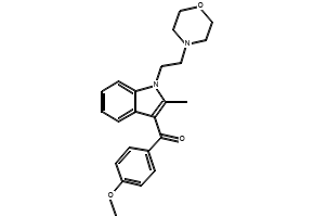(4-METHOXYPHENYL)(2-METHYL-1-(2-MORPHOLINOETHYL)-1H-INDOL-3-YL)METHANONE structure, CAS 92623-83-1