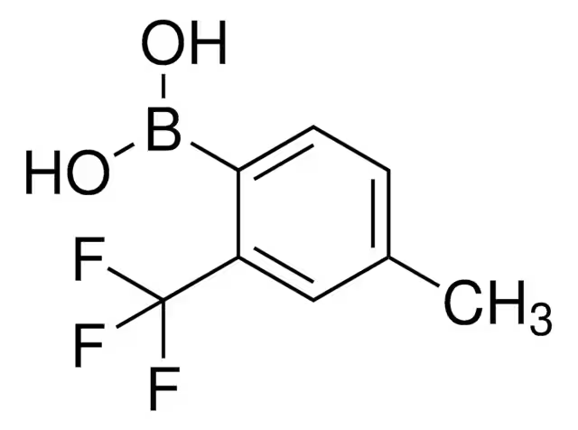 (4-METHYL-2-(TRIFLUOROMETHYL)PHENYL)BORONIC ACID structure, CAS 1021860-94-5