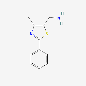 (4-METHYL-2-PHENYLTHIAZOL-5-YL)METHANAMINE structure, CAS 165735-95-5