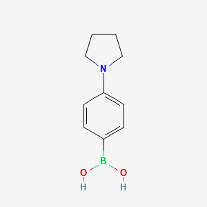 (4-PYRROLIDIN-1YL)PHENYL BORONIC ACID HYDROCHLORIDE structure, CAS 229009-41-0