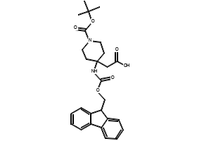(4-TERT-BUTOXYCARBONYLAMINOPHENYL)-[(9H-FLUOREN-9-YLMETHOXYCARBONYLAMINO)]ACETIC ACID structure, CAS 265321-13-9