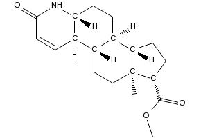 (4AR,4BS,6AS,7S,9AS,9BS,11AR)-METHYL 4A,6A-DIMETHYL-2-OXO-2,4A,4B,5,6,6A,7,8,9,9A,9B,10,11,11A-TETRADECAHYDRO-1H-INDENO[5,4-F]QUINOLINE-7-CARBOXYLATE structure, CAS 103335-41-7