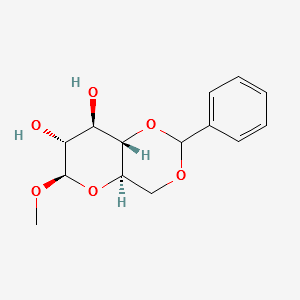 (4AR,6R,7R,8R,8AS)-6-METHOXY-2-PHENYLHEXAHYDROPYRANO[3,2-D][1,3]DIOXINE-7,8-DIOL structure, CAS 14155-23-8
