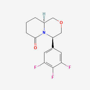(4R,9AS)-4-(3,4,5-TRIFLUOROPHENYL)HEXAHYDROPYRIDO[2,1-C][1,4]OXAZIN-6(1H)-ONE structure, CAS 937816-17-6