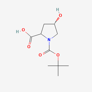 (4S)-REL-1-(TERT-BUTOXYCARBONYL)-4-HYDROXYPYRROLIDINE-2-CARBOXYLIC ACID structure, CAS 946610-68-0