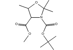 (4S,5R)-3-TERT-BUTYL 4-METHYL 2,2,5-TRIMETHYLOXAZOLIDINE-3,4-DICARBOXYLATE structure, CAS 108149-61-7