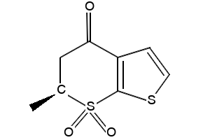 (4S,6S)-4-HYDROXY-6-METHYL-5,6-DIHYDRO-4H-THIENO[2,3-B]THIOPYRAN 7,7-DIOXIDE structure, CAS 147086-81-5