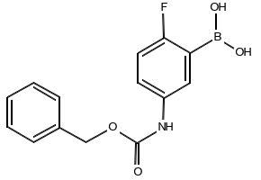 (5-(((BENZYLOXY)CARBONYL)AMINO)-2-FLUOROPHENYL)BORONIC ACID structure, CAS 874290-58-1
