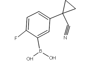 (5-(1-CYANOCYCLOPROPYL)-2-FLUOROPHENYL)BORONIC ACID structure, CAS 1256345-50-2
