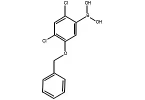 (5-(BENZYLOXY)-2,4-DICHLOROPHENYL)BORONIC ACID structure, CAS 1256346-47-0