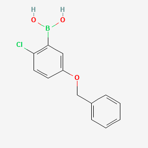 (5-(BENZYLOXY)-2-CHLOROPHENYL)BORONIC ACID structure, CAS 1256346-10-7