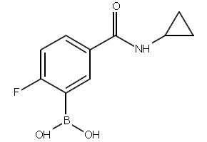 (5-(CYCLOPROPYLCARBAMOYL)-2-FLUOROPHENYL)BORONIC ACID structure, CAS 874289-54-0