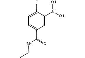 (5-(ETHYLCARBAMOYL)-2-FLUOROPHENYL)BORONIC ACID structure, CAS 874289-45-9