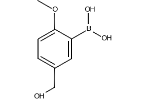 (5-(HYDROXYMETHYL)-2-METHOXYPHENYL)BORONIC ACID structure, CAS 1137339-94-6
